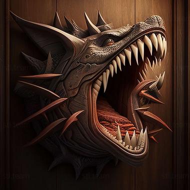 3D модель Игра Dragon Age Inquisition Челюсти Гаккона (STL)